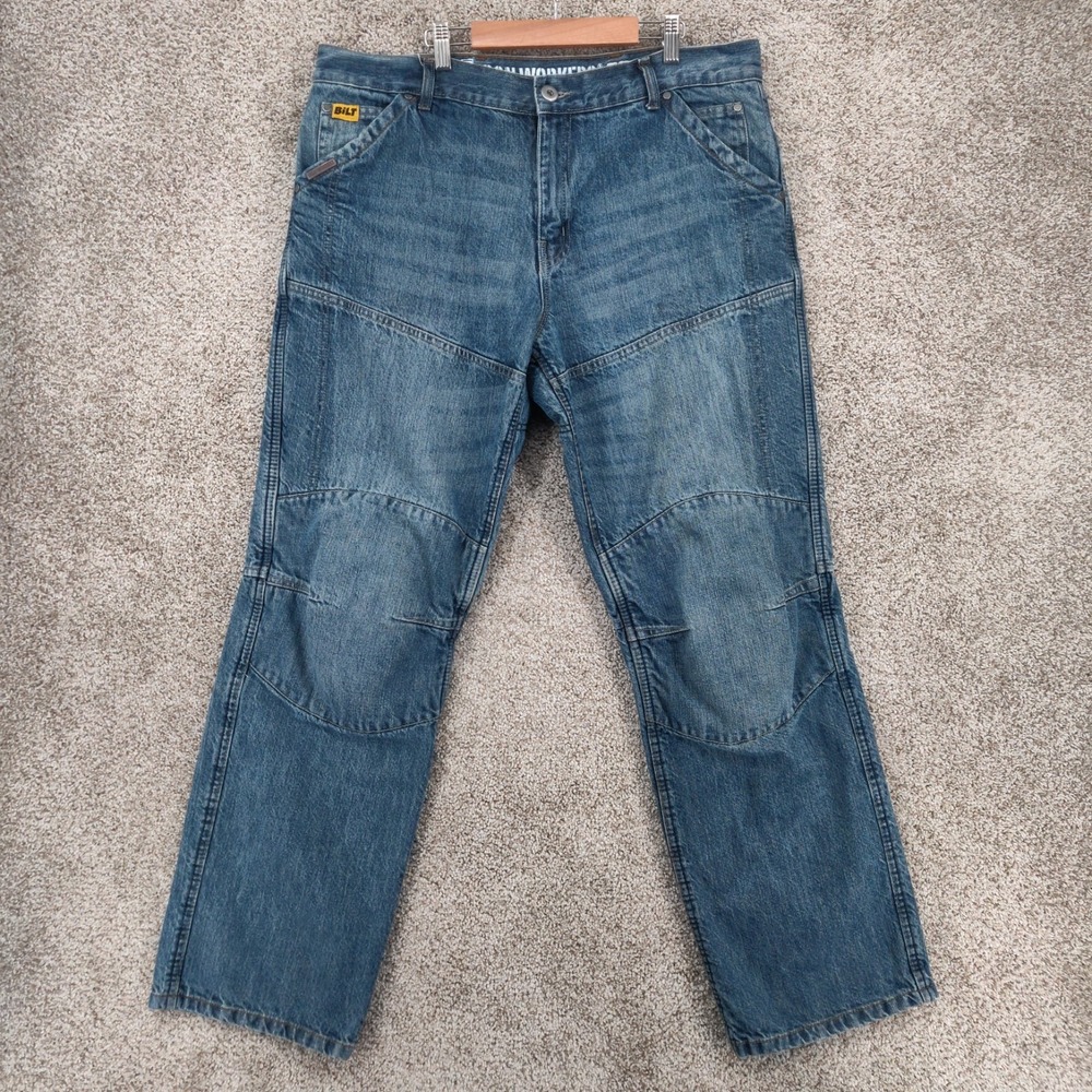 Bilt Iron Workers Jeans Mens 36x31 Aramid Lined Double Knee Motorcycle Riding